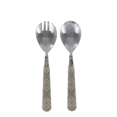 Linas Salad Servers w. pattern set of 2 L21 cm French grey