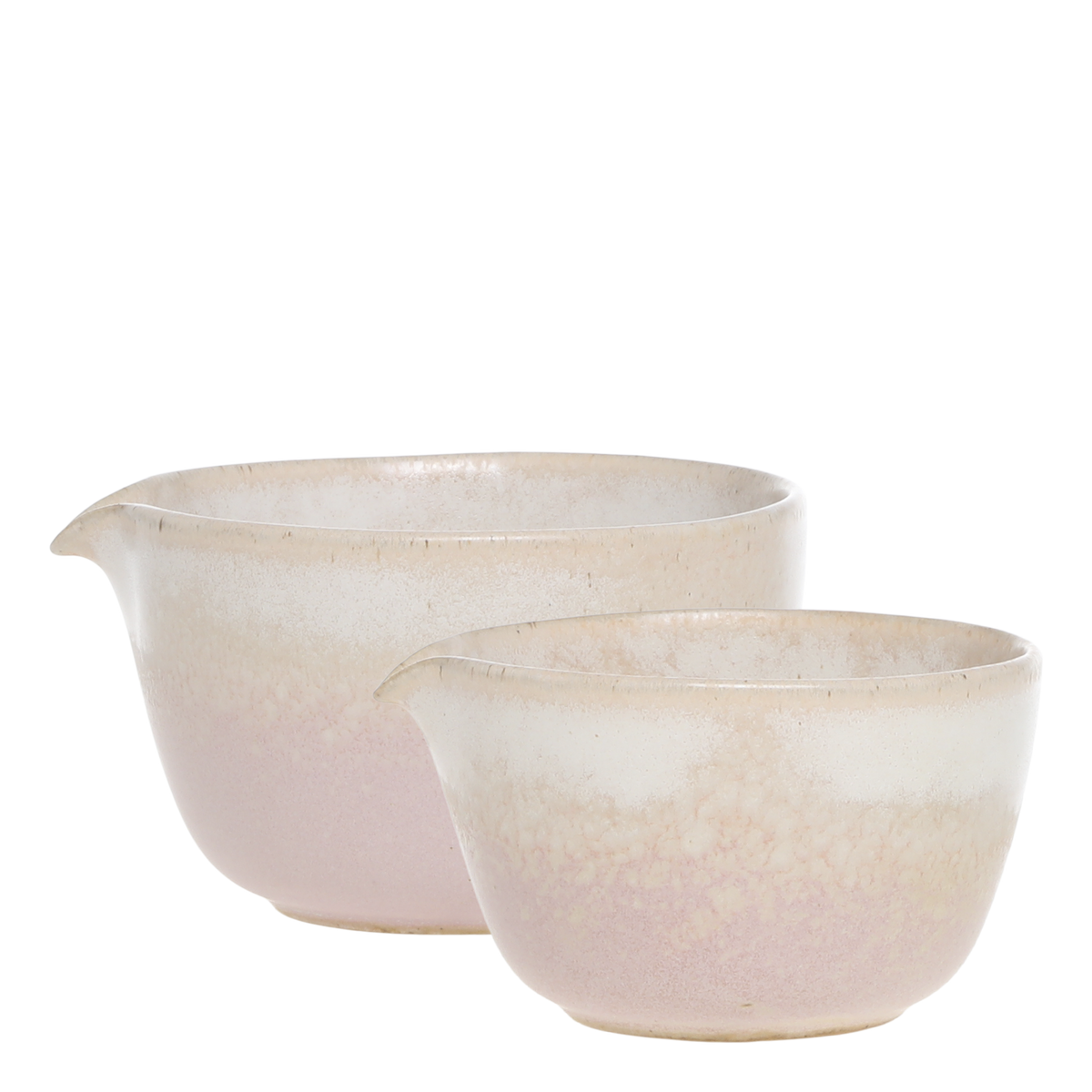 Valence Bowl w. pouring spout set of 2 H6.5/D11 cm dusty rose