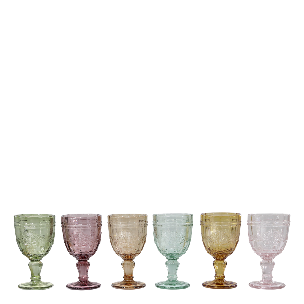 Saint-Émilion Wine Glass w. pattern H15/D8.5 cm assorted colours