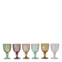 Saint-Émilion Wine Glass w. pattern H15/D8.5 cm assorted colours