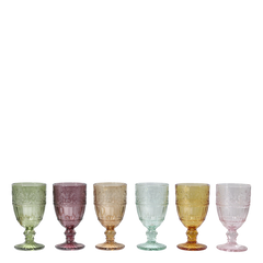 Saint-Émilion Wine Glass w. pattern H14.5/D7.5 cm assorted colours