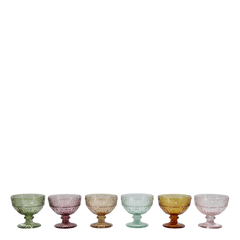 Saint-Émilion Glass w. pattern H10/D10.5 cm assorted colours