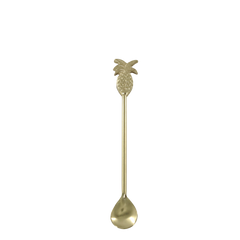 Spoon w. pineapple H19 cm antique brass