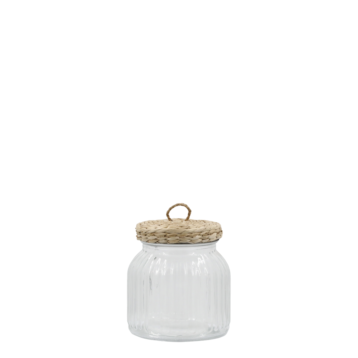 Opbevaringsglas m. fletlåg H7/Ø11 cm klar