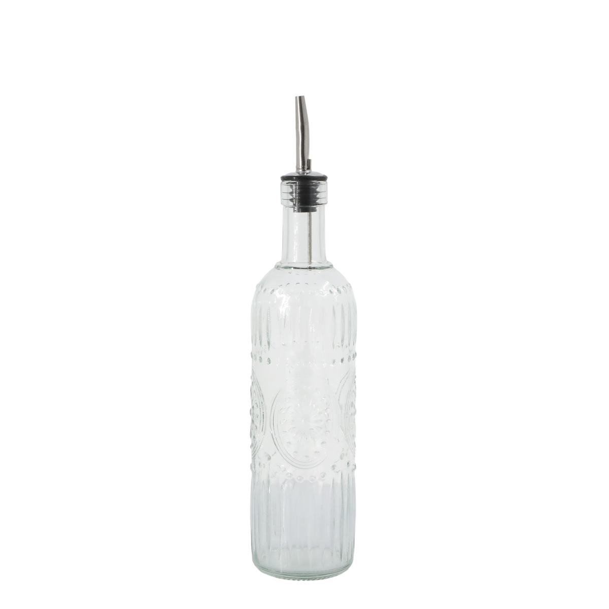 Bottle w. bottle pourer H30/D6.5 cm clear