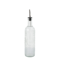 Bottle w. bottle pourer H30/D6.5 cm clear