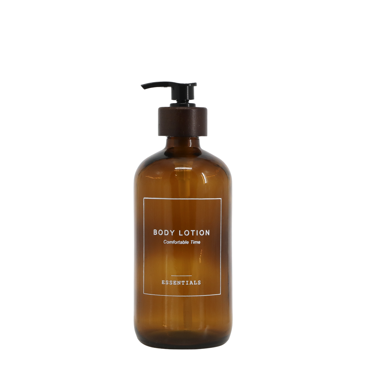 Bottle w. pump Body Lotion 500 ml H21.5/D7.5 cm mocca