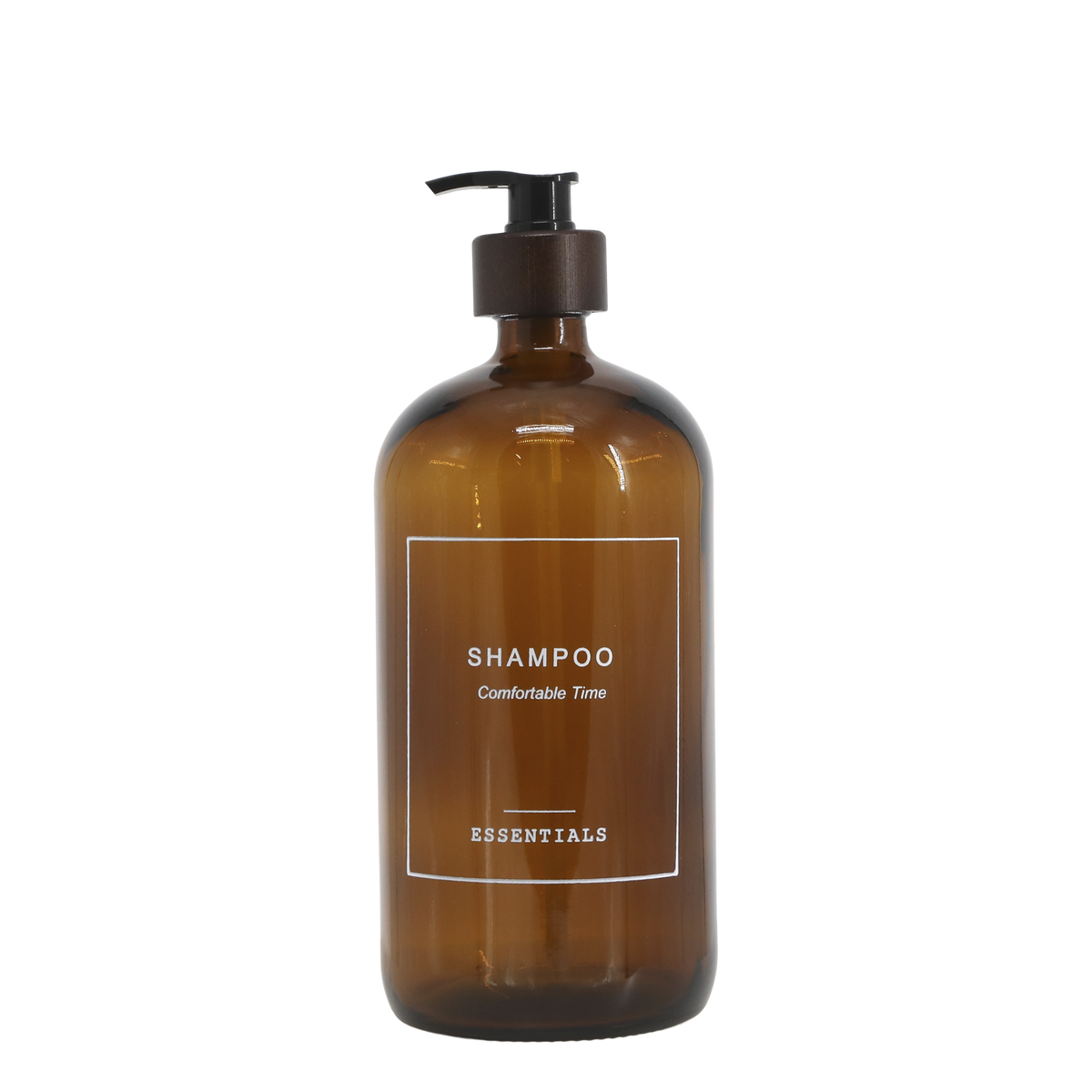 Bottle w. pump Shampoo 1000 ml H25.5/D9.5 cm mocca