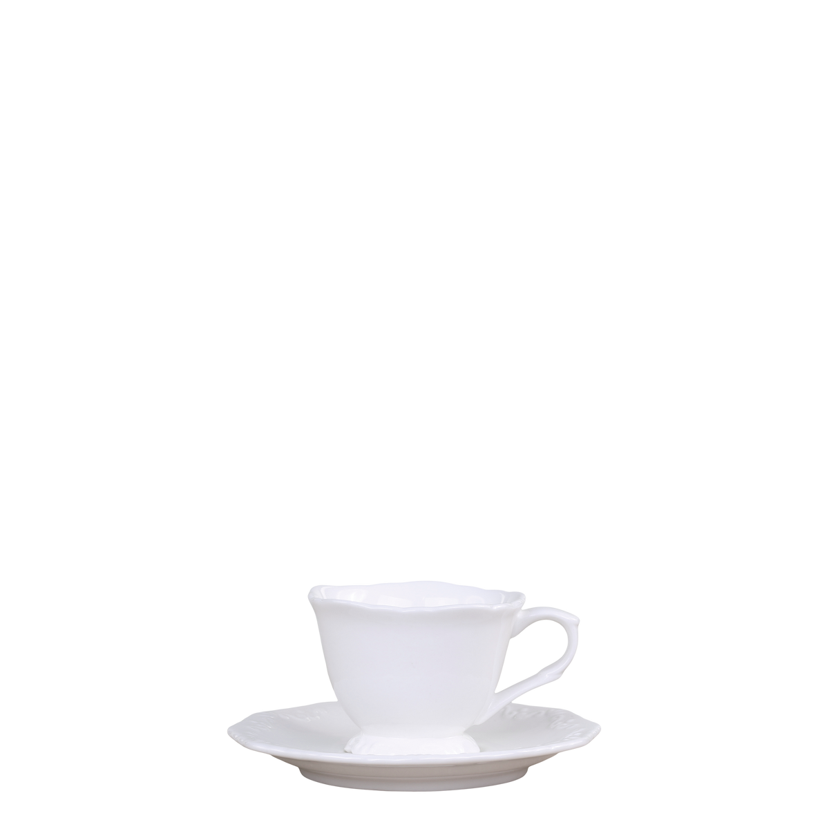 Provence Espresso Cup w. saucer D7 cm white