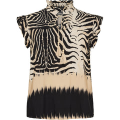 No. 1. By Ox Ærmeløs bluse med flairkant