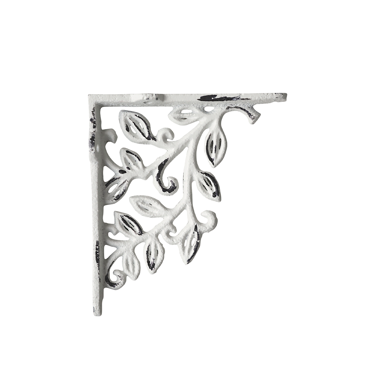 Hyldeknægt m. blomster dekor, H12,5/L14/B2 cm antique creme