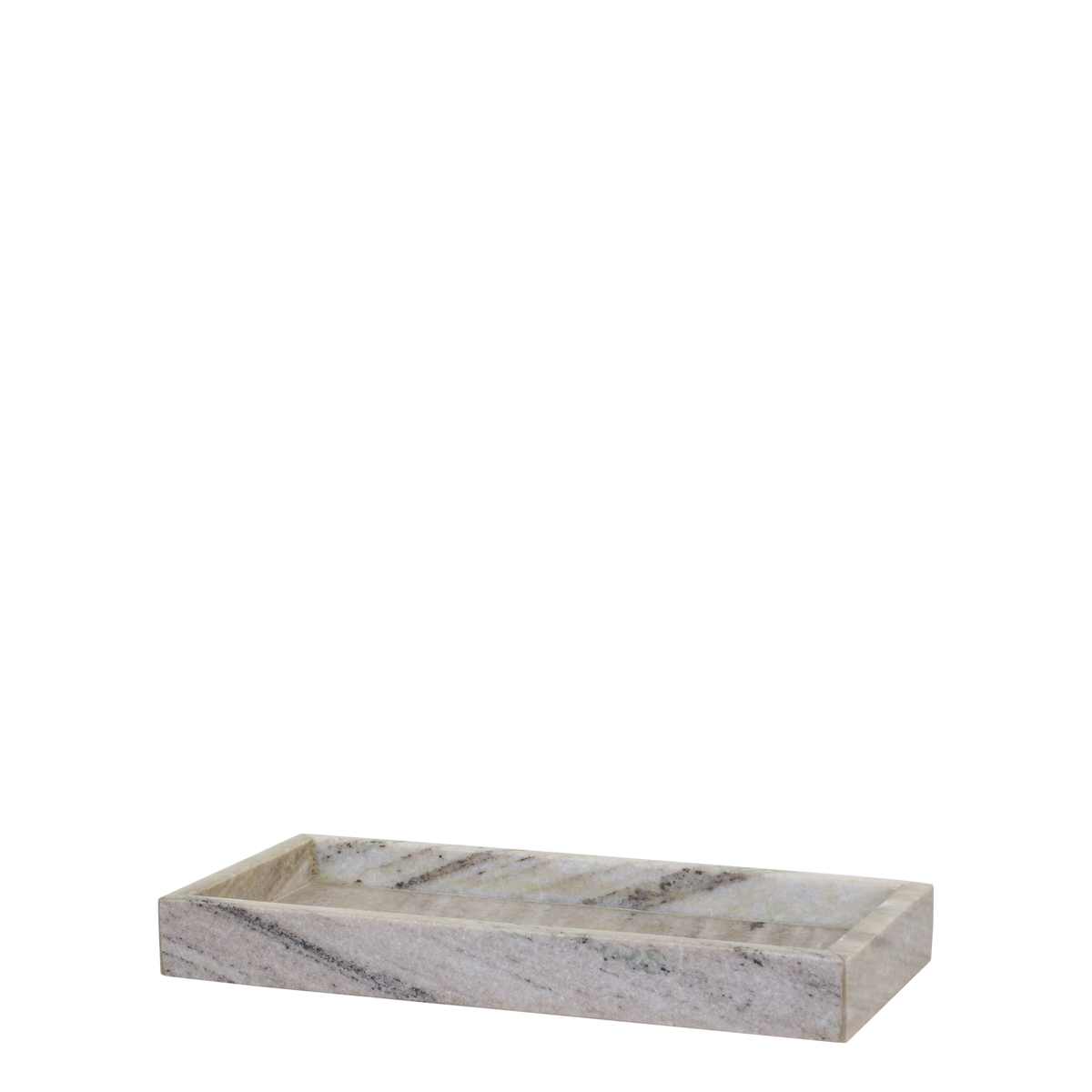 Morlaix Tray of marble H3.5/L30/W14 cm latte