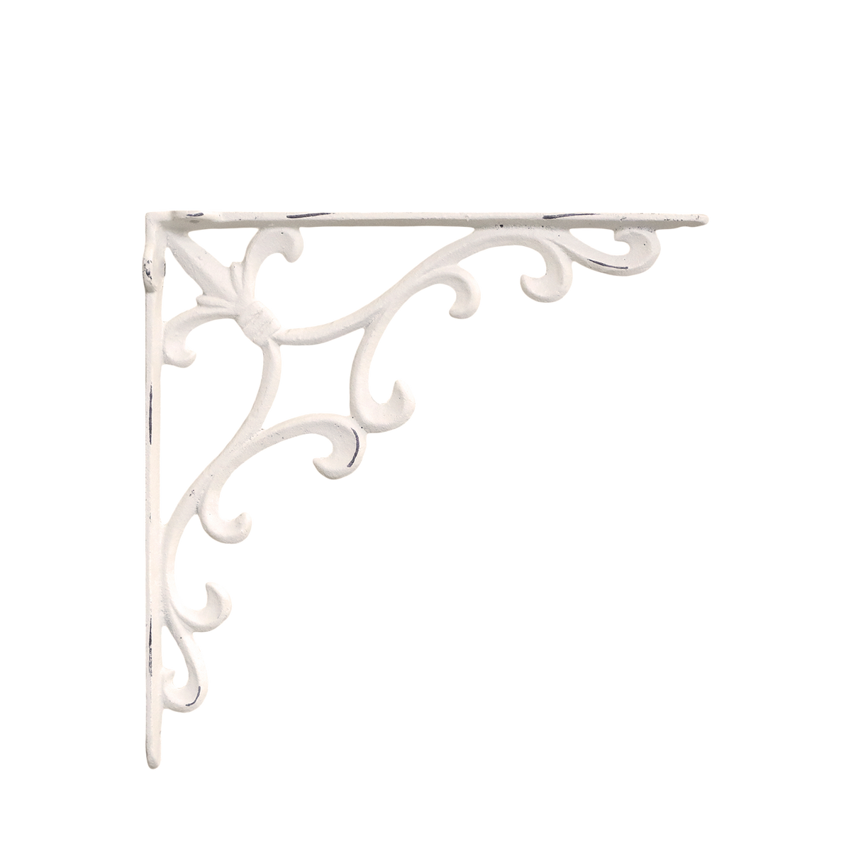 Shelf Bracket w. French lily H25/L25/W4 cm antique cream