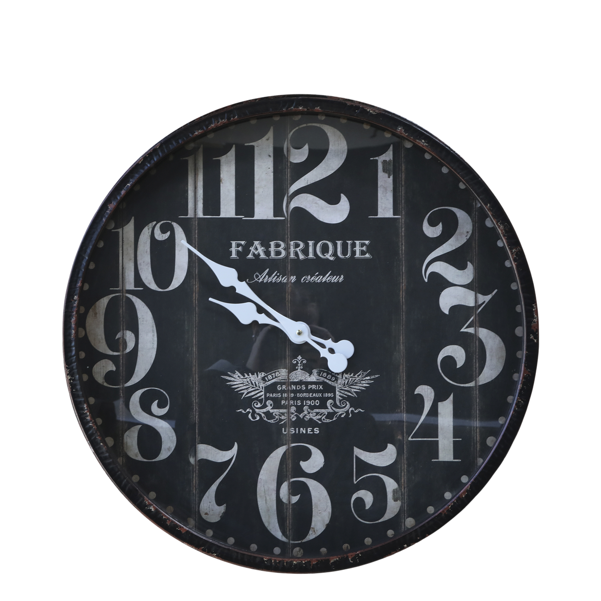 Wall Clock D60/W9.5 cm antique black