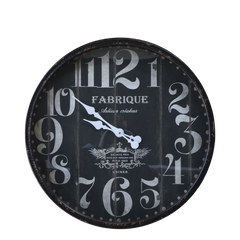 Wall Clock D60/W9.5 cm antique black