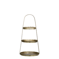 Etagere H40/D19 cm antique brass