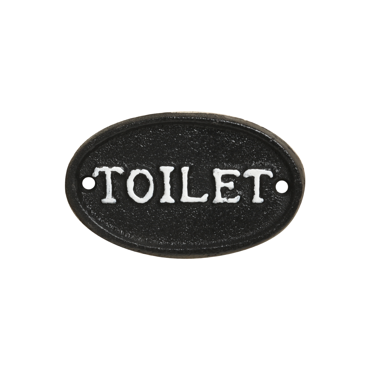 Sign Toilet H9.5/L6 cm antique black