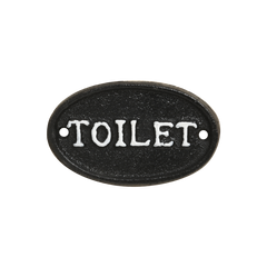 Sign Toilet H9.5/L6 cm antique black