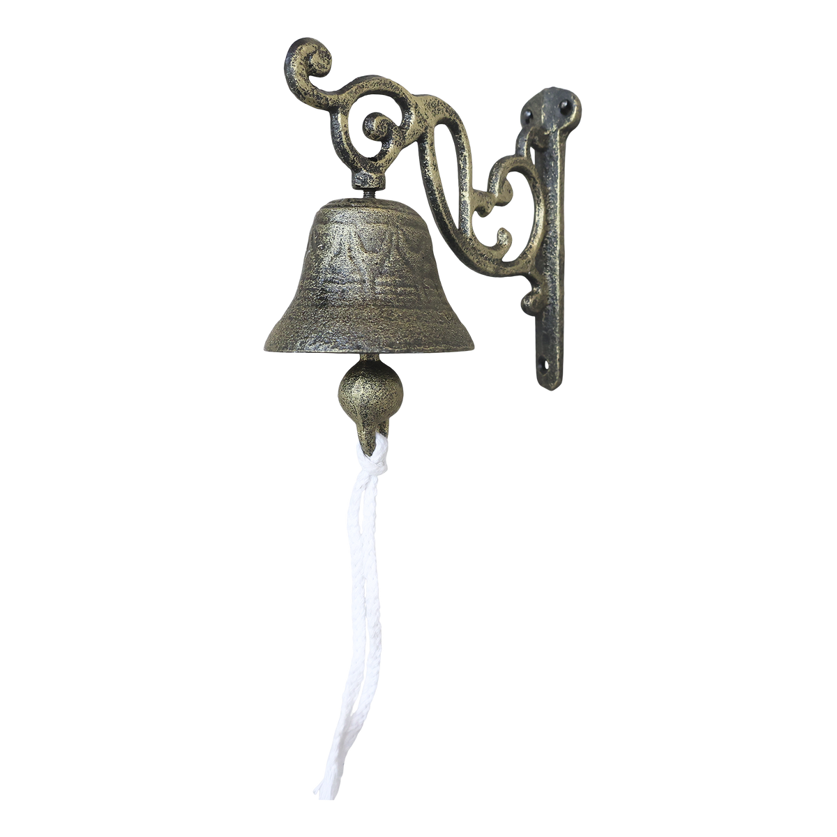 Klokke til væg, H13,5/L7,5/B14 cm antique messing