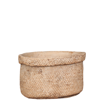 Corte Skjuler m. flet mønster, H12/Ø17 cm antique natur