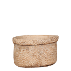 Corte Skjuler m. flet mønster, H12/Ø17 cm antique natur