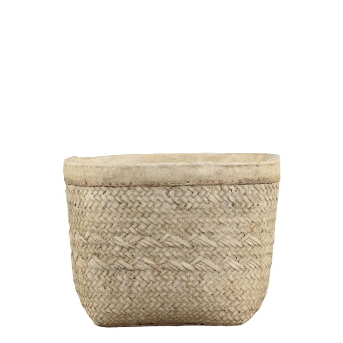 Corte Skjuler m. flet mønster, H16,5/Ø21 cm antique natur