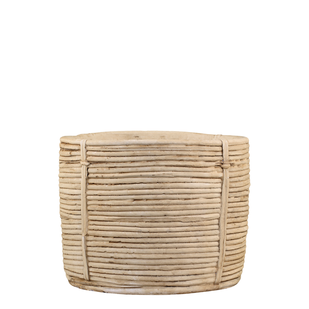 Corte Planter w. braided pattern H20.5/D26 cm antique nature