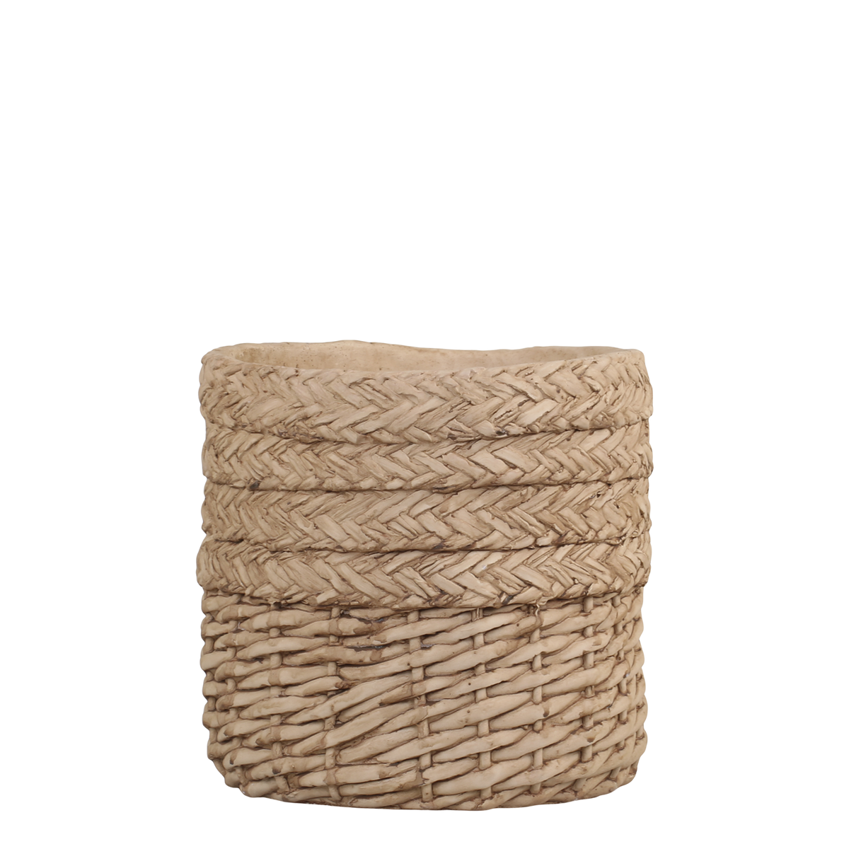 Corte Planter w. braided pattern H20.5/D20 cm nature