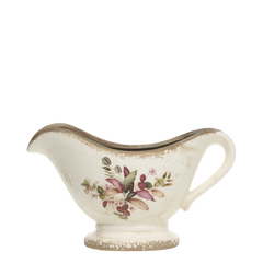 Florac Bowl w. floral motif H14/L24/W12.5 cm cream