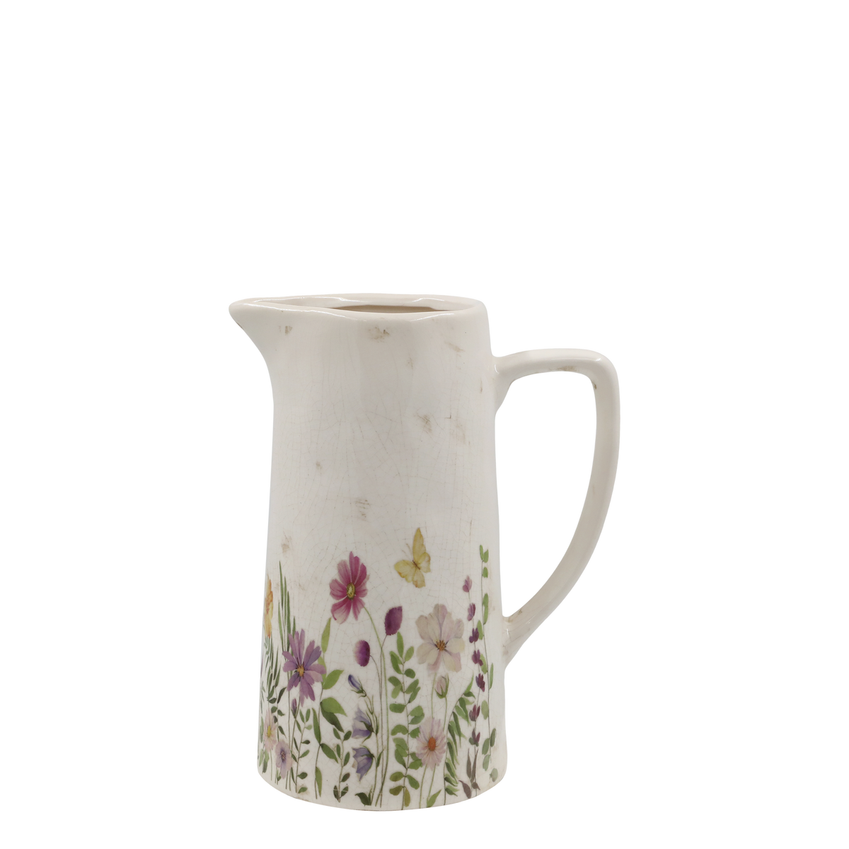 Avignon Jug w. floral motif H25.5/D20.5 cm cream