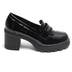 Høje chunky lakloafers