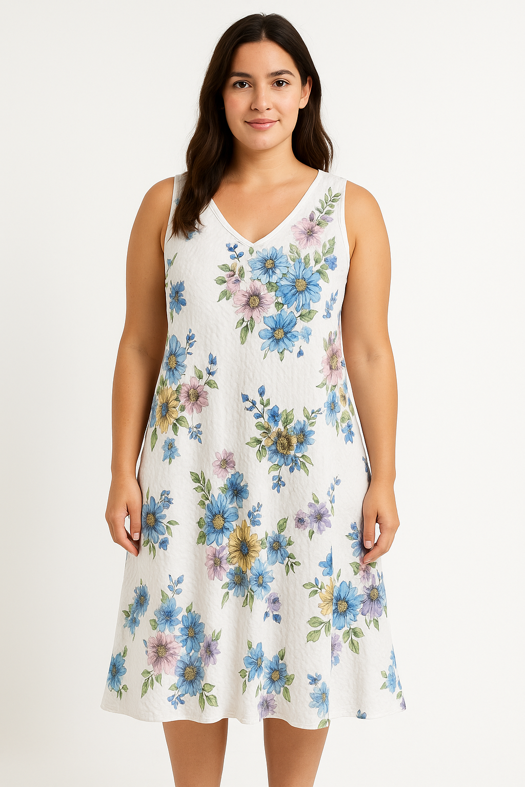 Bomuldskjole med blomsterprint - ITMAJ25