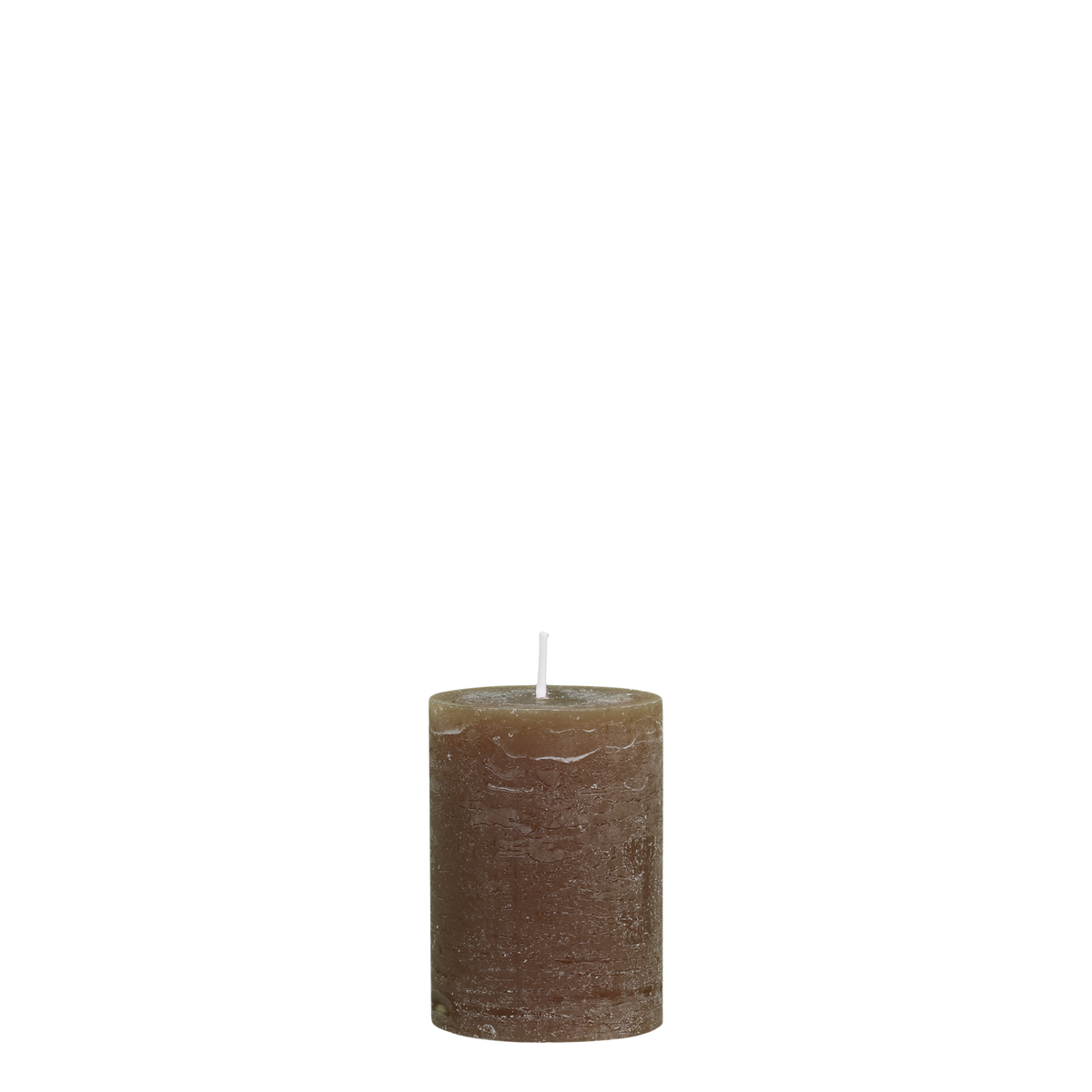 Macon Pillar candle rustic 40 h H10/D7 cm walnut