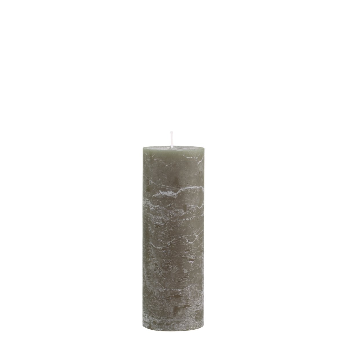 Macon Pillar candle rustic 80 h H20/D7 cm olive