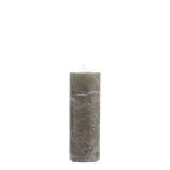 Macon Pillar candle rustic 80 h H20/D7 cm olive