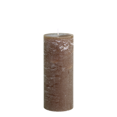 Macon Pillar candle rustic 150 h H25/D10 cm walnut