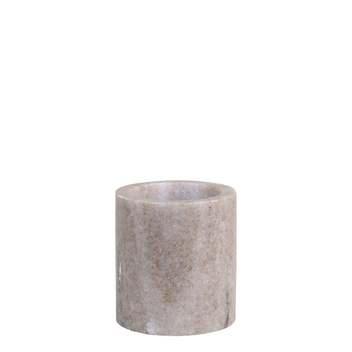 Morlaix Holder in marble H8/D7 cm latte