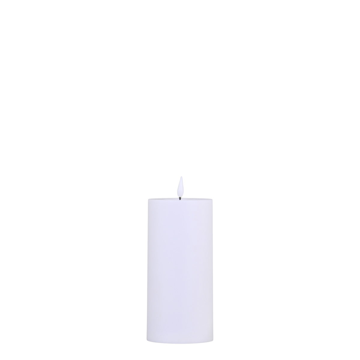 Pillar Candle LED f. outdoor use H15/D7 cm white