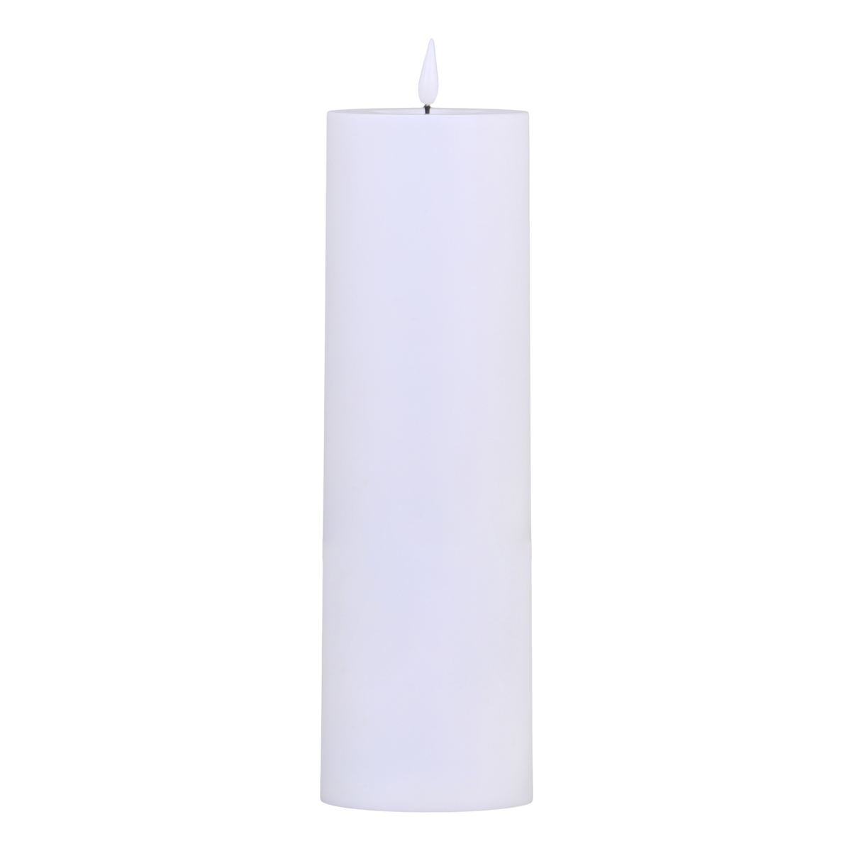 Pillar Candle LED f. outdoor use H35/D10 cm white