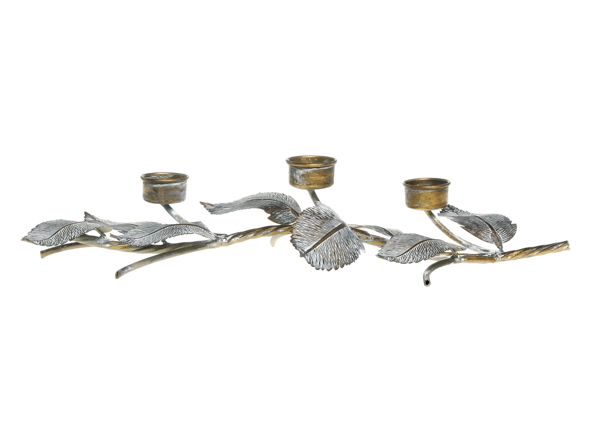 Vire Tealight Holder w. 3 holders H16.5/L51/W22 cm antique brass