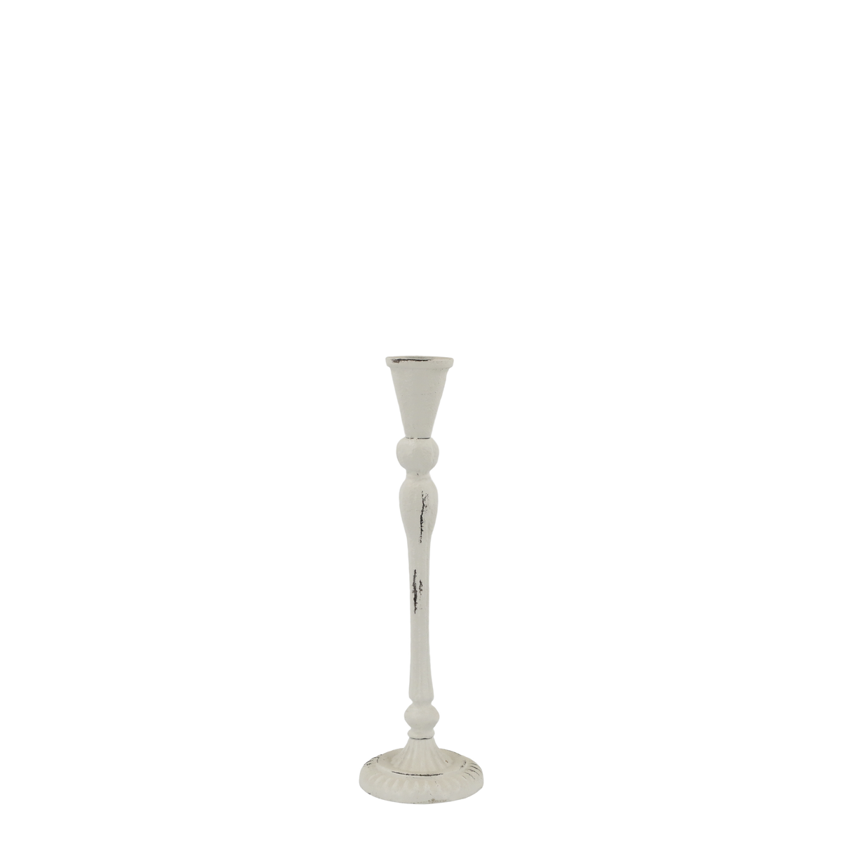 Candlestick H23/D8.5 cm antique cream