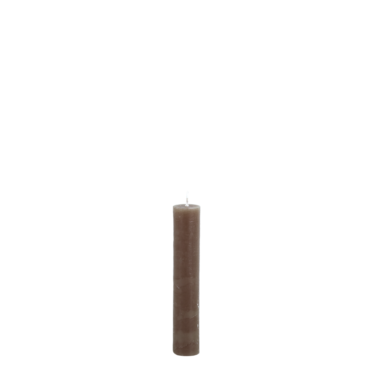 Macon Short Dinner Candle rustic 4 h H11/D2 cm walnut