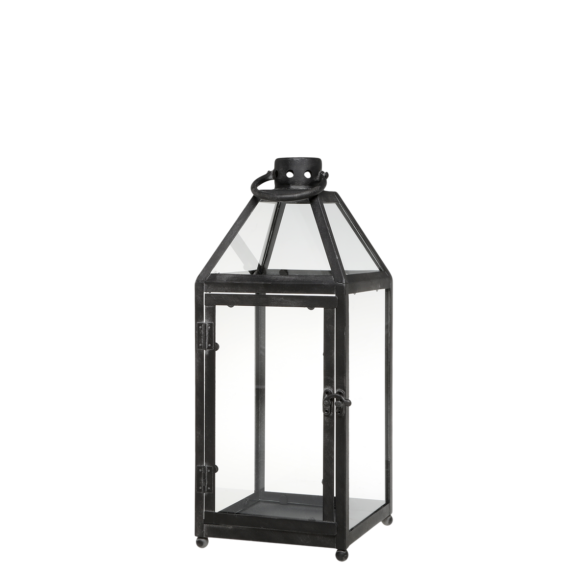 Lantern H45/L18/W19 cm antique coal