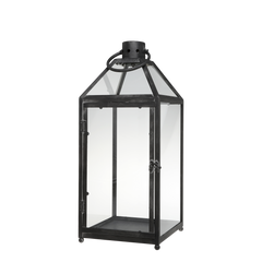 Lantern H56/L23.5/B24.5 cm antique coal