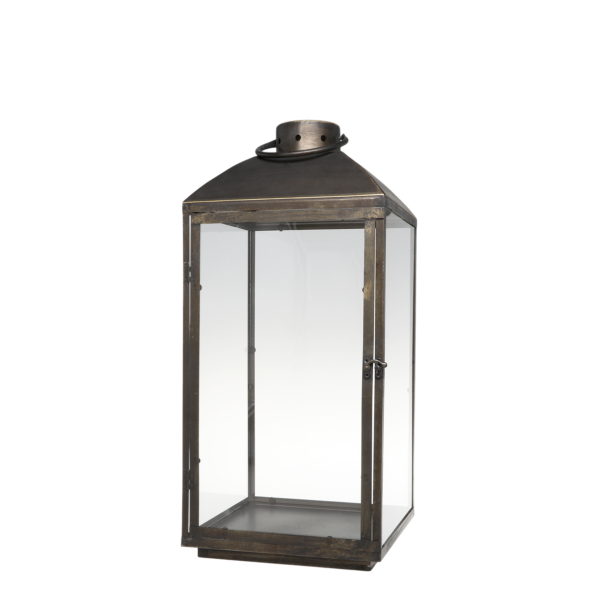 Lantern H56.5/L27/W28 cm antique brass