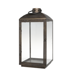 Lantern H66/L30/W20 cm antique brass