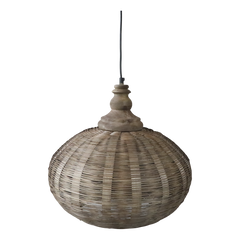Lampe i rattanflet H45/Ø40 cm natur