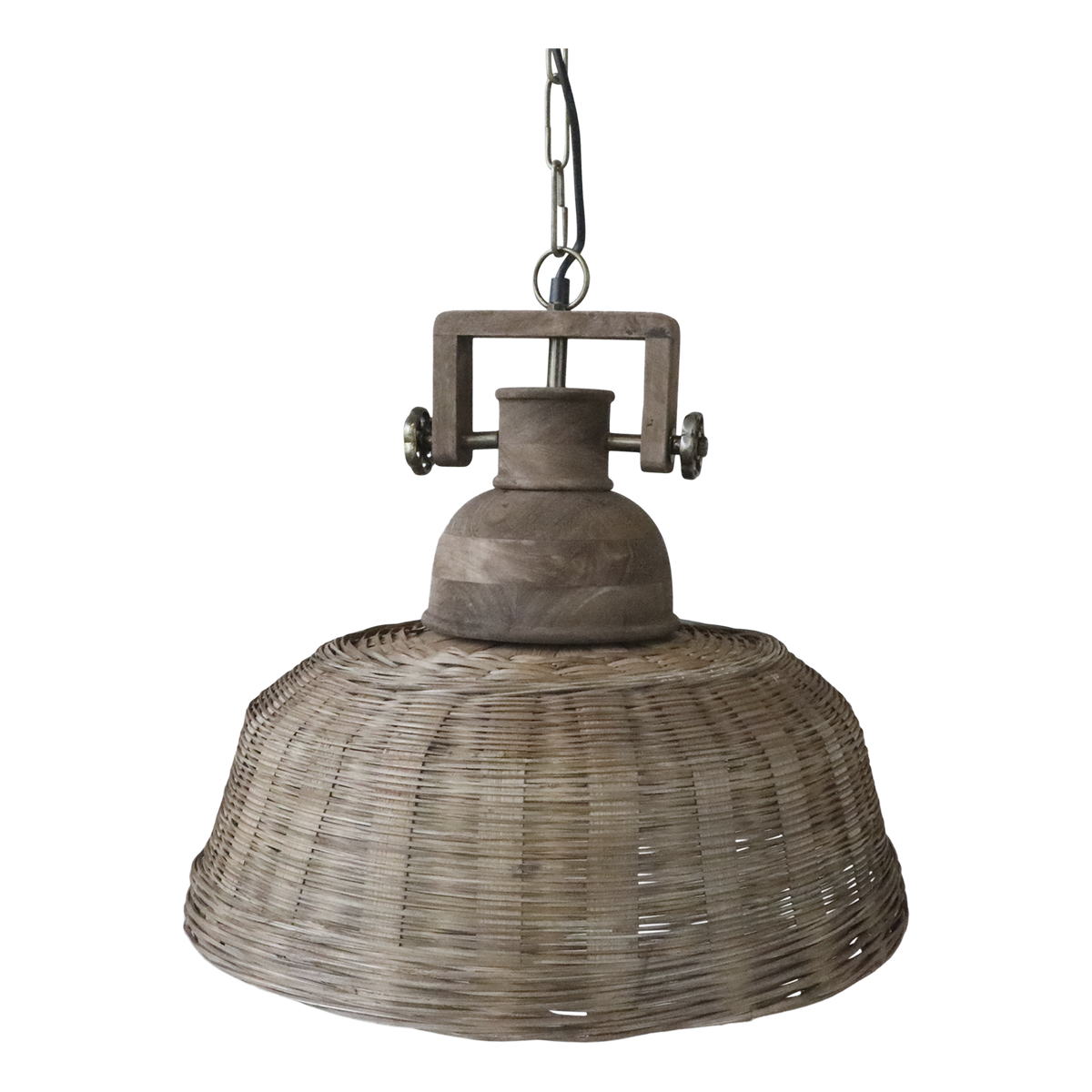 Lampe i rattanflet H43/Ø50 cm natur