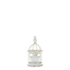 Birdcage for tealights H14.5/D9 cm antique cream