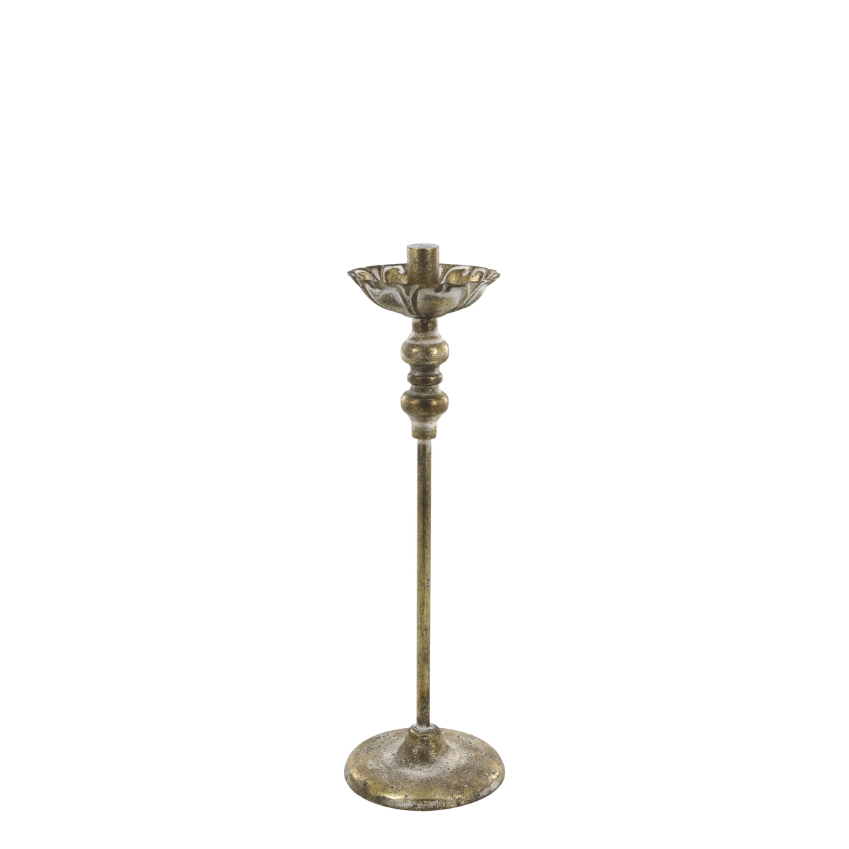 Vire Candlestick H40/D12 cm antique brass